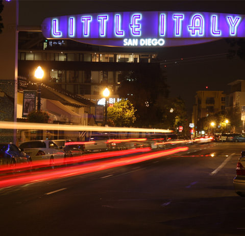 Little Italy by night by Nathan Rupert